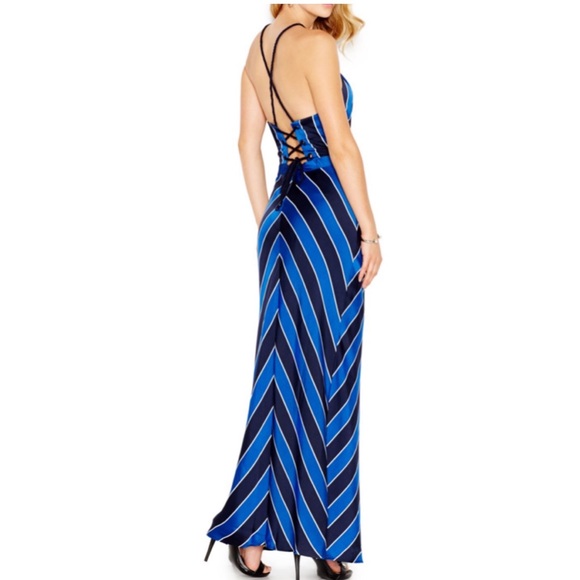 Guess Rope Corset Back Stripes Gown